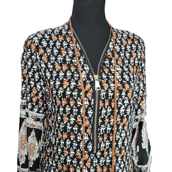 Kessley Lightweight Tribal Themed Mini-Dress, Size Small - Picture 3 of 10